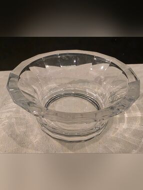 Dansk Japan Full Lead Crystal 6.5" Round 16 Panel Flared Bowl